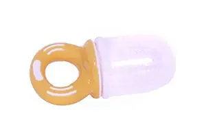 The Little Lookers? Silicone Food & Fruit Pacifier/Nibbler/Teether/Soother for Babies/Kids/Children with Extra Nipple (Yellow)