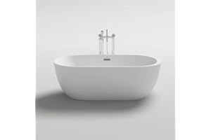 BAGNO ITALIA BagnoItalia Vasca freestanding moderna bianca centro stanza bagno 170x80 stondata