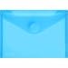 Produktbild FolderSys 10 x Dokumentenmappe A6 quer PP Klettverschluss blau transparent