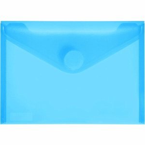 Preisvergleich Produktbild FolderSys 10 x Dokumentenmappe A6 quer PP Klettverschluss blau transparent