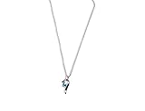 Enez Halskette 46cm mit Anhänger 2,0cm 18 Karat Vergoldet T252a