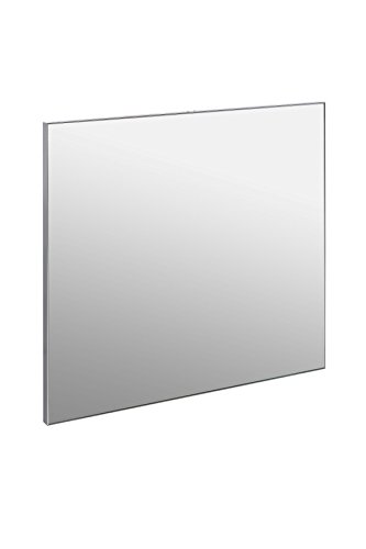 Schildmeyer 133495 Spiegelelement, Spiegel mit Kunststoffrahmen, aluminiumfarben, 60 x 2,8 x 70 cm