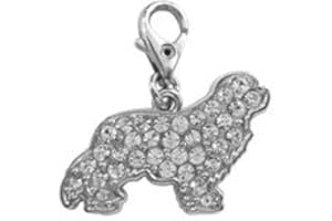 Cavalier King Charles Spaniel dog clear crystal clip on charm