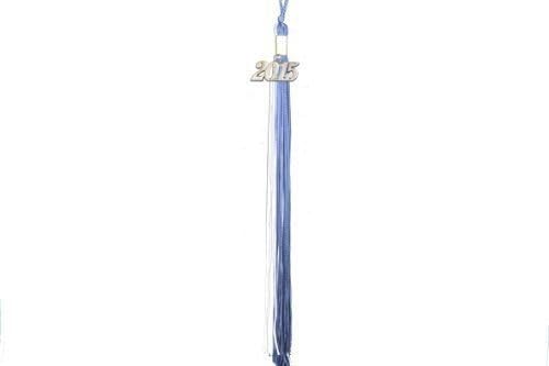 Graduation Tassel with 1995 Year Charm (Royal Blue and White) by Mountain of Books