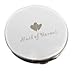 Pretty Silver Finish Engraved Round Compact Mirror for Maid of Honour with Hearts Motif Great Gifts Idea for Wedding