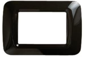 Gewiss Placca Top System, 6 Posti, System, Finitura Lucida, Nero GW22516