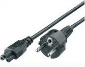 equip e'quip Netzanschlusskabel Euro für Notebooks Netzkabel Euro / Stecker - CB-3 / Buchse 1.8 m schwarz