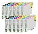 2 Full Sets 6 Compatible Ink Cartridges - (2 x T801, 2 x T802, 2 x T803, 2 x T804, 2 x T805, 2 x T806) for EPSON Stylus Photo R265 R360 R285 RX560 RX585 RX685 P50 PX650 PX700W PX710W PX800FW PX810FW Replacements for T0801/T0802/T0803/T0804/T0805/T806