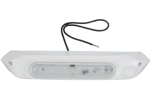 ETOMVOOP 12 luces LED para porche de toldo de 8 W, impermeable, luz de cámper DC12-28 V, lámpara de pared interior para caravana, caravana, yate, camión (blanco)