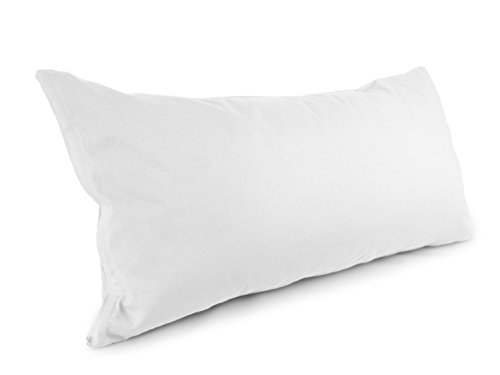 Renforcé-Kissenbezüge im Doppelpack – 100% Baumwolle – schlicht und edel im Design, in 8 Uni-Farben, 40 x 80 cm, weiß - 7