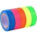 Produktbild Spike Tape fluoreszierende Klebebänder Gaffer Band UV Blacklight reaktive Neon Bänder für Parteien Kunst Handwerk Dekorationen, 5 Farben (5 Rolle)