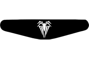 DECUS SHOP Autocollant pour barre lumineuse de manette PlayStation PS4 Motif au choix Spiderman (schwarz) noir