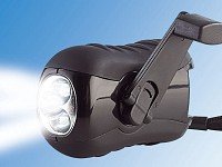 Lunartec Outdoor Dynamo-Taschenlampe mit 3 LEDs, 0,2 W, 9 lm, schwarz - 5