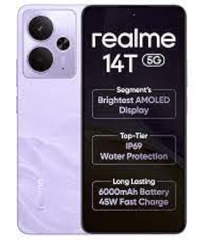 新品未開封　realme 14T 5G 8GB+256GB グローバル版 realme 14T 5G Smartphone 8+256GB Obsidian Black, 6.67-inch Screen