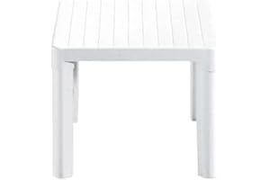 Altigasi Tip Table basse blanche en résine, pour extérieur, dimensions 47 x 47 x 38 H cm, fabriquée en Italie