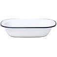 Dunlevy Enamel Pie Dish Roasting Tray Enamel Plate Tray Serving Roaster Casserol Pan (Pie Dish - 18cm)