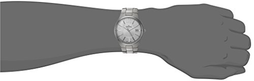 GROVANA 1503.1192 Men's Quartz Swiss Watch with Silver Dial Analogue Display and Grey Titanium Bracelet