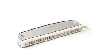 Tower Mouth Organ Harmonica 24 Holes Key-C With Scale Change Option, Silver