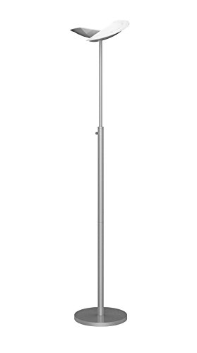 Unilux 400100711 Elegante Design Lampada Da Terra Led piantana, IP20 40 W luce bianca calda lampada pavimento per diretta e Indiretta beleutung Grigio