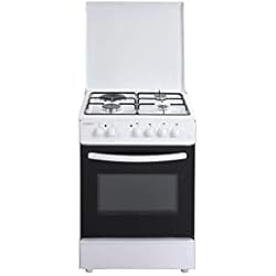 Oceanic oceacm6060w8-cuisiniere Table Mixte gaz/électrique-4 foyers-Four Convection naturelle-65 l-a-l 60 x h 85cm-Blanc