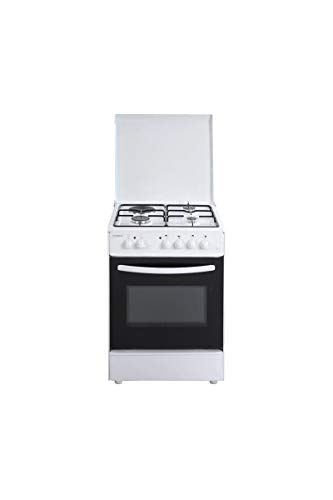 Oceanic oceacm6060w8-cuisiniere Table Mixte gaz/électrique-4 foyers-Four Convection naturelle-65 l-a-l 60 x h 85cm-Blanc