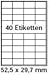 Produktbild 4000 Etiketten 52,5x29,7mm selbstklebend auf insgesamt 100 Blatt DIN A4, allround-Qualität weiss