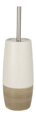 WENKO 17715100 WC-Garnitur Nature, Keramik, 11.5 x 39.5 x 11.5 cm, Braun