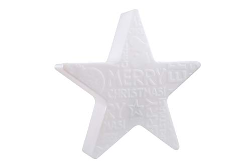 8 seasons design | Weihnachtsleuchte Stern Shining Star 'Merry Christmas'  (E27, Ø 60 cm, witterungsbeständig, Indoor & Outdoor, IP44) weiß