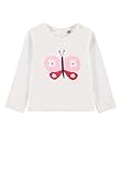 unifarben_mit_Print TOM TAILOR Kids Baby-Mädchen T-Shirt Placed Print Langarmshirt, Weiß (Cloud Dancer 1610), 86