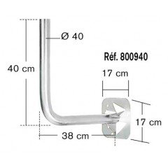 Preisvergleich Produktbild Erard 800940 Brausearm Ausladung Silber