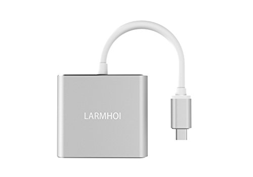 USB 3 0 Typ C zu HDMI Adapter  LARMHOI 3 in 1 Digitaler Multiport Adapter Typ C USB-C 4K HDMI Konverter mit USB C Schneller Ladeanschluss f  r Samsung