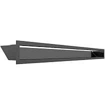KRATKI Lüftungsgitter 9x100 Cm In Graphit - Warmluftgitter Für Kamin Mit 45° Lufteinlass, überhitzungsbeständig