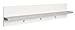 Roba Universal Wall Mounted Coat Hooks Rack Stand With Coat Hooks and Shelf, White/Natural