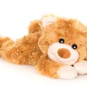Preisvergleich Produktbild Habibi Plush Bär liegend Wärmekuscheltier, Design:hellbraun