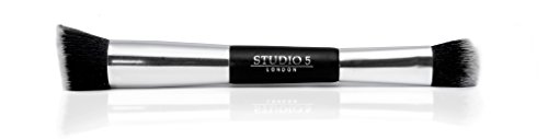 Double Ended Contour Brush by Studio 5 Cosmetics. Dense - great for buffing and blending. Contouring, highlighting. Suitable for liquid and powder products.
