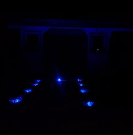 QACA 30er LED Einbauleuchten Bodeneinbaustrahler Blau Außen Wasserdicht IP67 0.6W Ø30mm Treppenstufen Garten Terrasse - 4