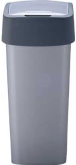 CURVER 50 Litre Flip Top Kitchen Bin - Silver.