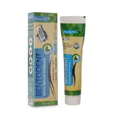 Bentodent Natural Toothpaste for Entire Family Incl Kids - Your Daily Oral Detox, Cleanse & Remineralize - Foam Free, Fluoride free - Freshens Breath, Protects Enamel, Strengthens Gums