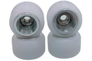 Leefai Roues de touche avec couche en alliage intégrée à la main – Roues de skateboard Hot Finger – Roues à roulements ultra rotatifs – 8,5 mm x 5 mm – Roues blanches avec couleur alliage (argent)
