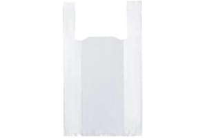 UK STORE 247 White Vest Style Hi-Tensile Plastic Carrier Bags - Jumbo 13" x 19" x 23" - (1 box = 100 bags) - HEAVY DUTY (1)