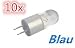 Produktbild 10 Stk. CM Light 10mm G4 LED *Blau* Lampe 12V