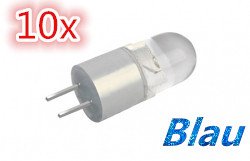 Preisvergleich Produktbild 10 Stk. CM Light 10mm G4 LED *Blau* Lampe 12V