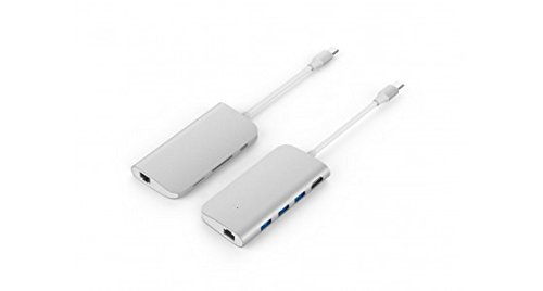 LMP 14368 USB 3.0 (3.1 Gen 1) с 5000 Mbit/s Silber, Weiß Hub - 4