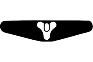 DECUS SHOP Play Station PS4 Lightbar Sticker Aufkleber Destiny Logo (schwarz)