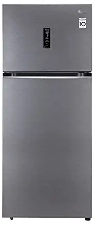 LG 408L 3 Star Frost-Free Smart Inverter Wi-Fi Double Door Refrigerator (GL-T412VDSX, Dazzle Steel, Convertible with Door Cooling+)