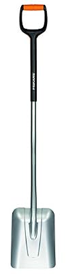 Fiskars Pelle, Largeur: 23 cm, Longueur: 130 cm, Lame en acier de qualité/Poignée en plastique renforcé de fibre de verre, Noir/Orange, Xact, 1003688