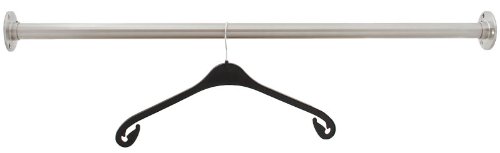 Edelstahl Garderobenstange Kleiderstange 33,7 mm aus V2A - Länge: 125 cm