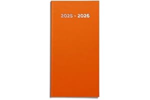 Pocket Diary 2025-2026 by Pirongs | Mid year Diary | Slim Academic Year Diary | 2 weeks to view - Orange