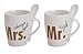 Produktbild Tassen Set 2tlg. Mr. right & Mrs. always right mit Löffel Porzellan 8x10 cm