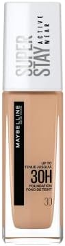 Maybelline New York Fondotinta Liquido SuperStay 30H Active Wear, Alta coprenza e lunghissima tenuta senza effetto maschera, Sand (30), 30 ml